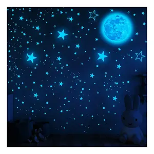 1049Pcs Glow in The Dark Custom Stars Moon Ceiling Wall Bedroom 3D Stickers Home Decoration for Boys Girls Kids Room