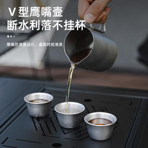 Outdoor 304 <b>Stainless</b> <b>Steel</b> <b>Teapot</b> 175g Lightweight Portable Tea Maker For Camping Travel Use - Product Image 3