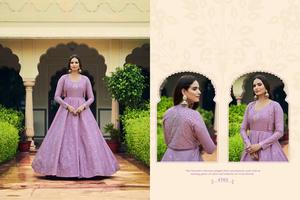 Nuevo vestido Anarkali DE TRABAJO bordado de secuencia exclusiva con Koti para ropa de boda y fiesta del proveedor de India - Product Image 4