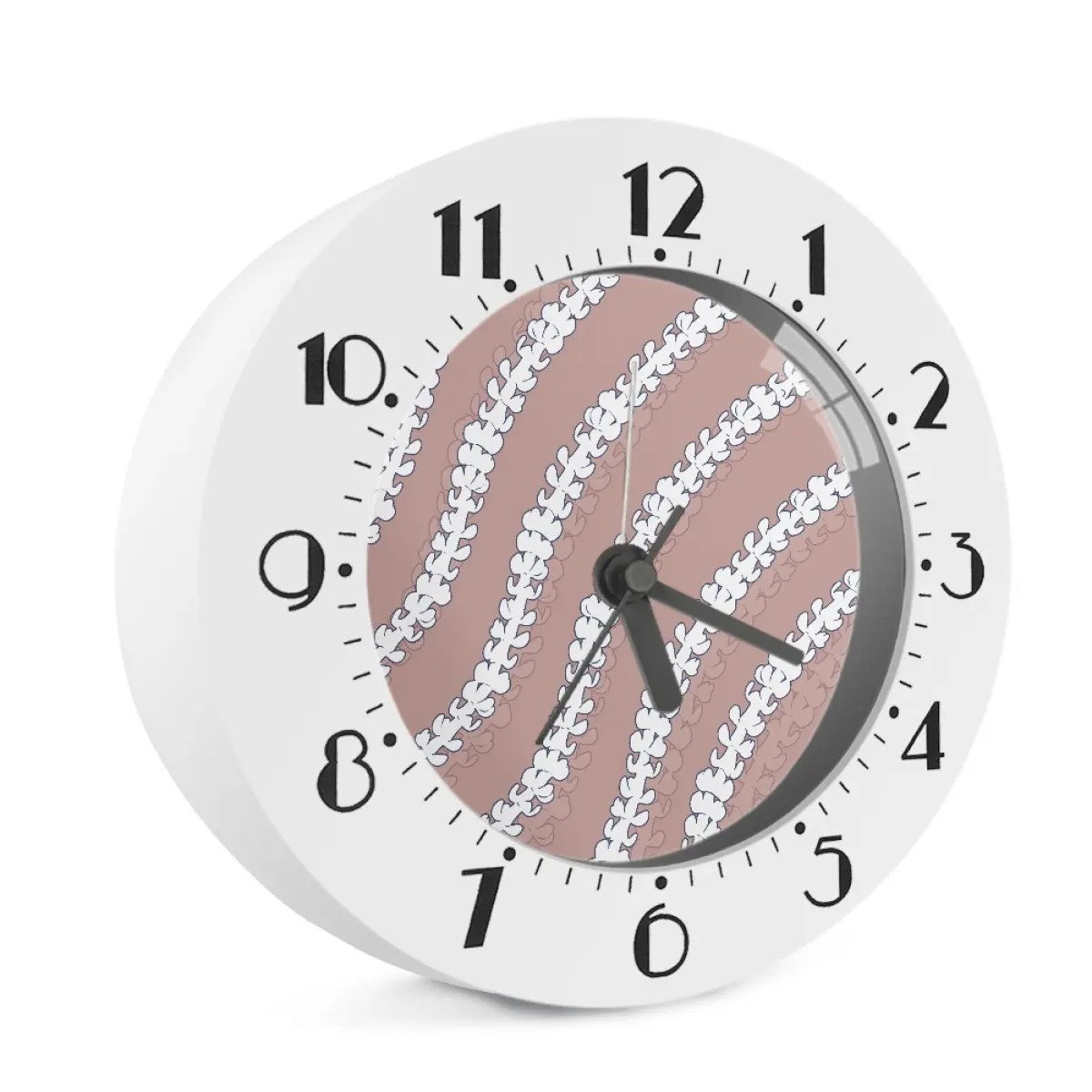 2023 New Puakenikeni Flower Flared Print Alarm Clock ASB Plastic Fashion And Versatile Personalized Custom Alarm Clock