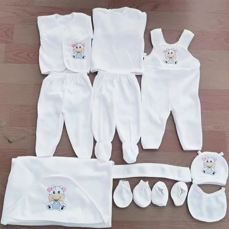 Conjunto de 11 piezas de ropa Neutral para recién nacido, Set de accesorios de 0 a 6m