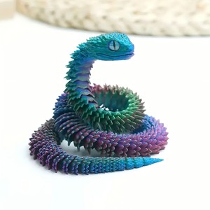 Modelo <span class=keywords><strong>de</strong></span> <span class=keywords><strong>Serpiente</strong></span> <span class=keywords><strong>de</strong></span> Simulación Animal, Artesanía <span class=keywords><strong>de</strong></span> Plástico Impresa en 3D, Novedad, Múltiples Articulaciones Flexibles y Móviles, Gran Venta - Product Image 5