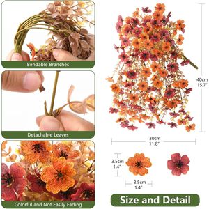 Décoration murale Jinhe Crafts : Guirlande artificielle d'eucalyptus style automne pour la maison - Product Image 2