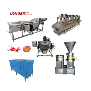 Chinese Wholesale Red Chilli Paste Grinding Machine Chili Sauce Production Line