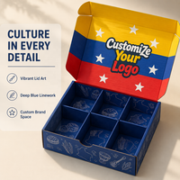 Boîte à collation en papier pliable et portable, écologique, avec logo personnalisé et gaufrage, pour pop-corn, chips, bonbons, biscuits, avec doublure pour le branding de détail