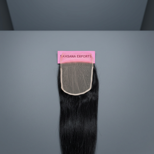 Extension de cheveux humains 5*5 Closure, 100% Remy, cuticules alignées, non traités, indiens, pour femmes noires, double trame machine, Deep Wave - Product Image 5
