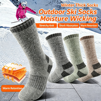 Chaussettes Thermiques Épaisses Premium Hiver 2026 Femme Homme Mi-Mollet Doublées Polaire Melangeées pour Randonnée Ski Chaudes Confortables Usage Extérieur