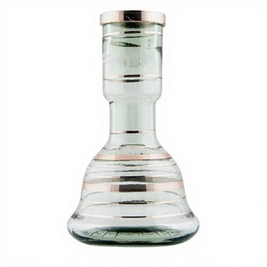Khalil Mamoon Mini Beast Silver Stripe Glass Base – 23 cm Replacement Vase - Product Image 2