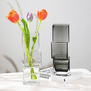 Arrangement moderne fleur hydroponique décoration de bureau <span class=keywords><strong>Vase</strong></span> en <span class=keywords><strong>verre</strong></span> <span class=keywords><strong>Vase</strong></span> de dislocation créatif pour fleurs rose tulipe herbe de <span class=keywords><strong>pampa</strong></span> - Product Image 2