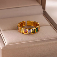 Bagues en acier inoxydable de type avancé, géométriques, polyvalentes, au design épuré, élégantes, haute joaillerie, très vendues