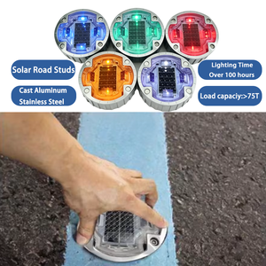 Marqueur routier solaire LED CE personnalisé en aluminium, balise de sécurité routière clignotante, œil de chat solaire pour autoroute/route - Product Image 1