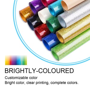 Supercolor Single Side 60cm*100m Glitter White Car <b>Wrap</b> <b>Vinyl</b> 75u DTF Sparkly Glitter Washable PU Film Clothes High Clothing - Product Image 3