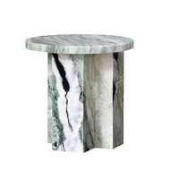Table d'appoint moderne et luxueuse en marbre naturel de style nordique minimaliste pour salon et chambre, console écologique à hauteur réglable
