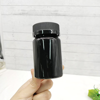 Bouteille vide en plastique PET noir de 80 ml, 100 ml, 120 ml, 150 ml, 300 ml pour pilules, comprimés, vitamines, capsules, avec bouchon de sécurité enfant pour les soins de santé