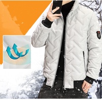Nouvelle Doudoune Homme Réversible Automne Hiver Col Montant Décontractée Chaude Imperméable Fermeture Éclair Style Vintage