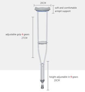 Entrejambe médical réglable multifonctionnel, en alliage d'aluminium, métal pour personnes à mobilité réduire, entrejambe, aisselles, <span class=keywords><strong>axillaire</strong></span> - Product Image 2