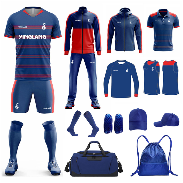Men s Football Kits Tracksuit Training Suits Wholesale Custom Soccer Jersey Set for Adults and Kids