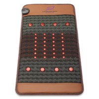 Matelas de massage corporel chauffant Luxuryade K85 à infrarouge lointain, PEMF, thérapie par lumière rouge photonique, tourmaline, bio-jade et améthyste