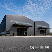 Edificio Moderno de Estructura de Acero con Oficina en Entrepiso Integrada, Taller Metálico Prefabricado Duradero para Negocios y Almacenamiento