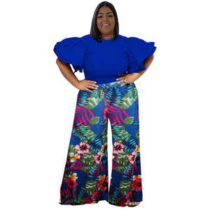N7794 Printemps 2023 Nouvelle Collection Européenne et Américaine Vêtements pour Femmes Haut à Col Rond Imprimé avec <span class=keywords><strong>Pantalon</strong></span> Long - Product Image 3