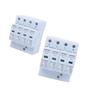 surge protector 40ka 4p 385v ac din rail spd lightning surge arrester