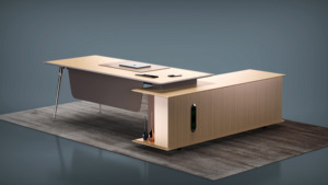 Bureau moderne commercial Bureau <span class=keywords><strong>de</strong></span> secrétaire <span class=keywords><strong>de</strong></span> luxe bon marché Table exécutive Table d'ordinateur en forme <span class=keywords><strong>de</strong></span> L - Product Image 2