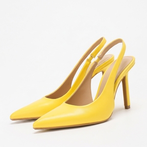 1211-5 Sandales d'Été Féminines à Enfiler, Talon Aiguille Mince de 9,5 cm, Bout Pointu Sexy, Bride Unique, Style Dos Ouvert et Fin - Product Image 2
