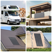 Nouvelle Promotion ALL BLACK 100W 200W 18V ETFE Panneau solaire flexible en silicone monocristallin Panneau solaire flexible PV semi-flexible
