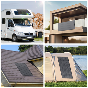 Nouvelle Promotion ALL BLACK 100W 200W 18V ETFE <span class=keywords><strong>Panneau</strong></span> <span class=keywords><strong>solaire</strong></span> flexible en silicone monocristallin <span class=keywords><strong>Panneau</strong></span> <span class=keywords><strong>solaire</strong></span> flexible PV semi-flexible - Product Image 4