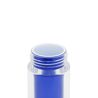 Flacons à capsules de 100 ml bleus en PS de qualité médicale avec bouchon à vis et récipient intérieur, personnalisables par sérigraphie, vides pour pilules