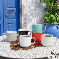 Tasse à latte avec logo personnalisé tasse à café en céramique porcelaine multicolore avec lettres décalcomanies pour la maison café bureau