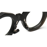 Monture de lunettes haut de gamme en corne de buffle véritable, faite à la main, couleur unie, pour hommes et femmes, noire, logo personnalisable