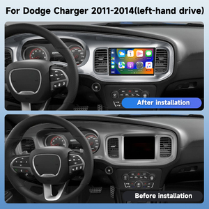 Podofo pour <span class=keywords><strong>Dodge</strong></span> <span class=keywords><strong>Charger</strong></span> (conduite à gauche) 2011-2014, autoradio Qualcomm 9 pouces, 8 cœurs, 4+64 Go, CarPlay/Android Auto sans fil, WiFi, GPS - Product Image 5