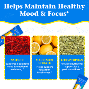 Acentiallabs Natural Kids Mood Support Saffron Sweet Sticks Compléments Alimentaires Premium Sans Sucre Saffron Pixie Sticks - Product Image 2