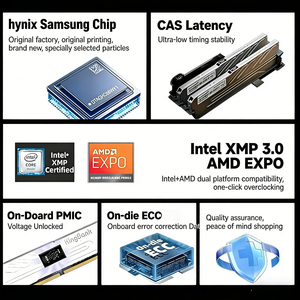 แรม KingBank DDR5 <span class=keywords><strong>DDR4</strong></span> ใหม่เอี่ยม 8/16GX2 3200/<span class=keywords><strong>3600</strong></span>/6000MHz CL16-18-28-30-<span class=keywords><strong>32</strong></span>-38 ชุดหน่วยความจำ XMP 3.0 สำหรับคอมพิวเตอร์ตั้งโต๊ะ มีสินค้าในสต็อก - Product Image 3
