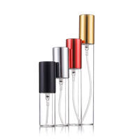 FRH 5ml-15ml Flacons de parfum cylindriques personnalisés en verre transparent de luxe, rechargeables, avec pulvérisateur à pompe et diffuseur à bâtonnets estampé or