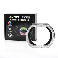 Phare LED Angel Eye avec cache de lentille, type I8-O, 2,5/3 pouces, 12V, pour feux de brouillard de voiture
