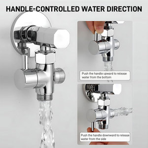 Conector en T <span class=keywords><strong>de</strong></span> latón M1/2*M1/2*M1/2, desviador <span class=keywords><strong>de</strong></span> ducha <span class=keywords><strong>de</strong></span> 3 vías, accesorio <span class=keywords><strong>de</strong></span> baño, válvula adaptadora en T para inodoro/bidé - Product Image 4