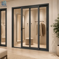 Porte coulissante panoramique au design moderne, cadre invisible, porte de terrasse, mur coulissant en verre Low-E pour espace de vie moderne