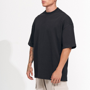 เสื้อยืดโอเวอร์ไซส์ผ้าแคนวาสพิมพ์โลโก้ผู้ชาย สไตล์สตรีทแวร์ลำลองสั่งทำได้ ระบายอากาศดี เป็นมิตรกับสิ่งแวดล้อม ไม่ยับง่าย สีพื้น ขายส่ง - Product Image 3
