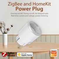 Prise intelligente Haozee Zigbee 3680W 16A avec surveillance de la consommation d'énergie, minuterie, prise EU, compatible Home Assistant Zigbee2mqtt