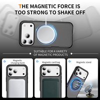 Usine IDEAL 360 °   Coque de téléphone magnétique rotative avec support, finition mate, anti-traces de doigts pour iPhone 18 17 16 15 14 13 12 ProMax