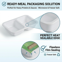 Contenants de préparation de repas en plastique rigide de qualité supérieure, emballages de stockage pour aliments frais, surgelés et chauds, barquettes alimentaires pour la restauration
