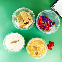 Conteneur à collation en plastique à paroi simple pour le stockage et la présentation d'aliments : yaourts, noix, bonbons, biscuits, gâteaux
