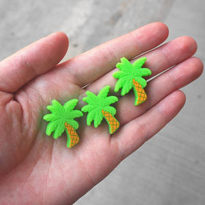 Perles en silicone en forme de palmier pour la fabrication de bijoux, jouets à mâcher pour bébés, colliers DIY, perles d'été tendance et amples - Product Image 4