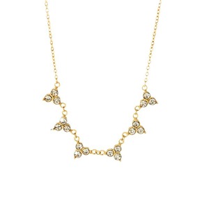 สร้อยคอเหล็กไทเทเนียมทรงสามเหลี่ยมประดับเพชร จี้สแตนเลสชุบทอง 18k สำหรับผู้หญิงสวมใส่ทุกวัน - Product Image 5