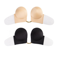 Soutien-gorge en forme de U d'approvisionnement exclusif transfrontalier Push-Up latéral à boucle en métal moyen en TPU transparent; Patch de mamelon invisible respirant