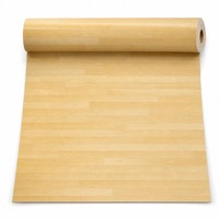 Revêtement de sol sportif intérieur en rouleau, grain de bois érable et chêne, pour terrains de basketball, de badminton, gymnases et studios de danse