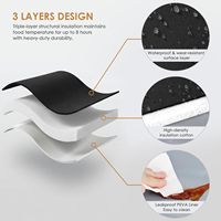 Grande sacoche isotherme pliable en polyester de 13 L, double isolation, robuste, durable, étanche, réutilisable, pour hommes et femmes, designs originaux, pour le travail