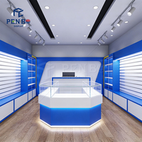 Meubles de magasin de téléphonie mobile sur mesure, design de comptoir de magasin de téléphonie mobile, kiosque d'accessoires mobiles, vitrine d'exposition d'électronique